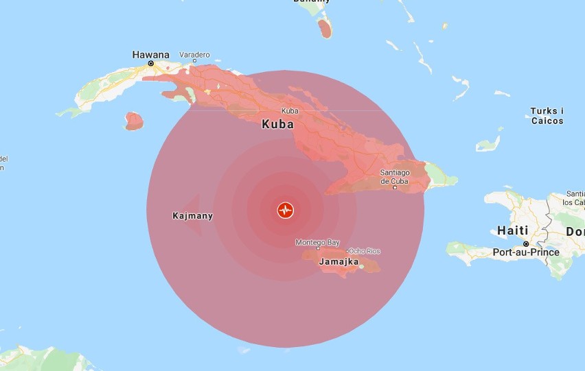 Potężne trzęsienie ziemi na Morzu Karaibskim. Miało siłę 7,7 stopnia w skali Richtera. Wydano ostrzeżenia o tsunami  WIDEO 
