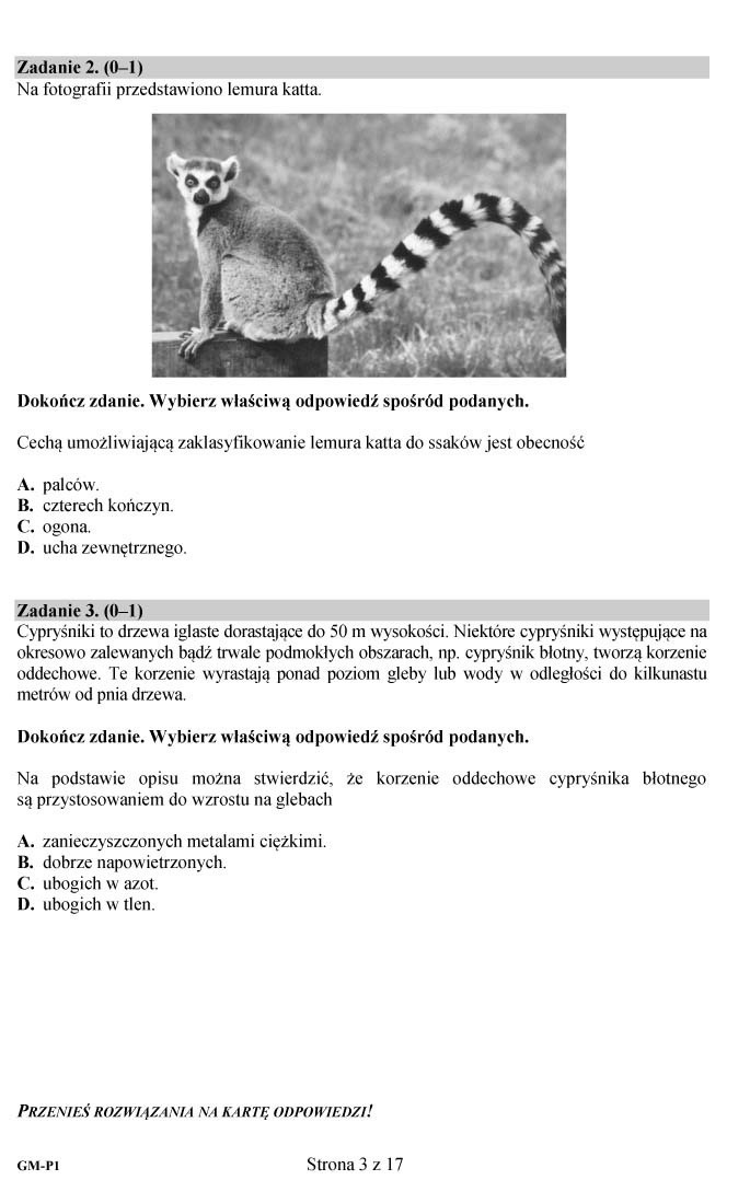 EGZAMIN GIMNAZJALNY 2018: Matematyka, biologia [ARKUSZE CKE,...