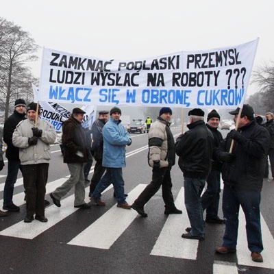 Podlascy plantatorzy buraków oraz pracownicy łapskiej cukrowni wielokrotnie protestowali przeciwko likwidacji plantacji. Bezskutecznie.