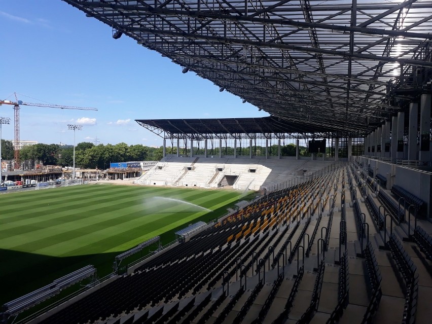 Stadion Pogoni Szczecin - stan prac na 9 czerwca 2021.