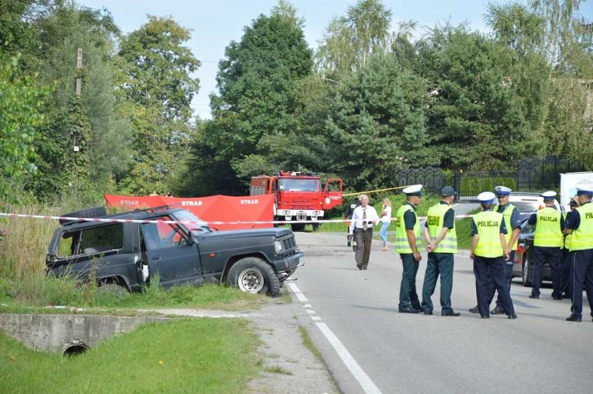 Wypadek w Łęce koło Nowego Sącza