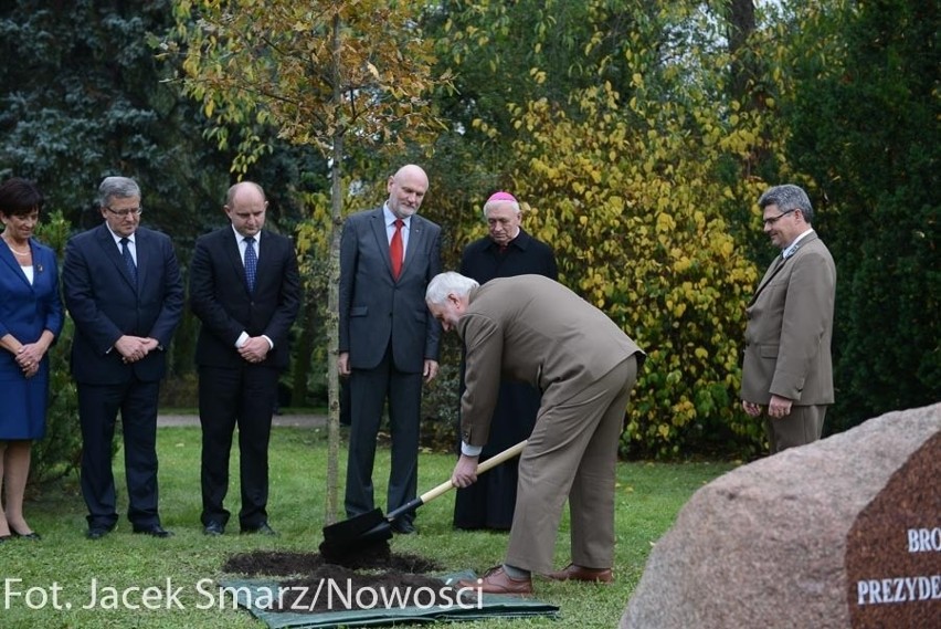 Prezydent Bronisław Komorowski zasadził dąb wolności [zdjęcia]