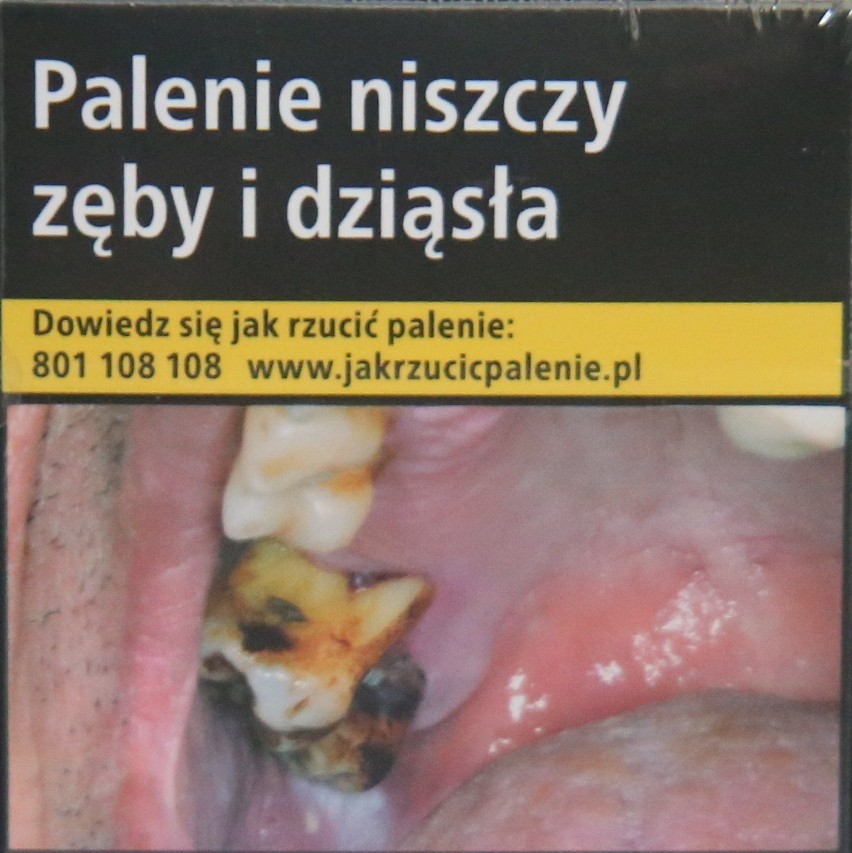 Na nowych opakowaniach papierosów poza pisemną informacją o...