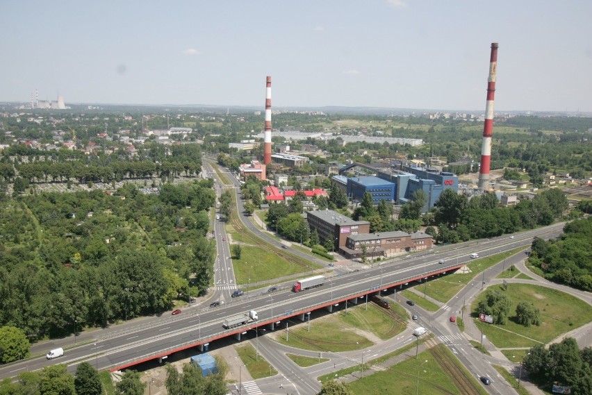 Widok z "Żylety" - budynku Wydziału Nauk o Ziemi...