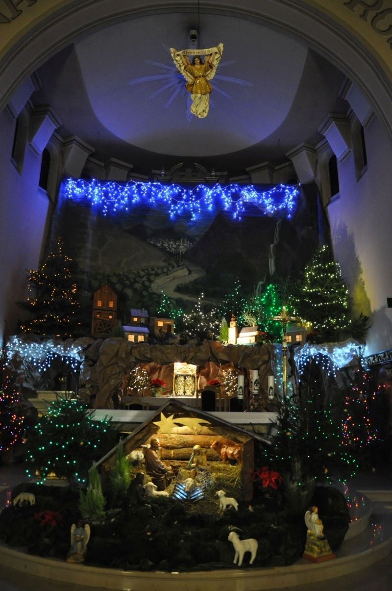 Szopka bożonarodzeniowa w kościele pw. Narodzenia...