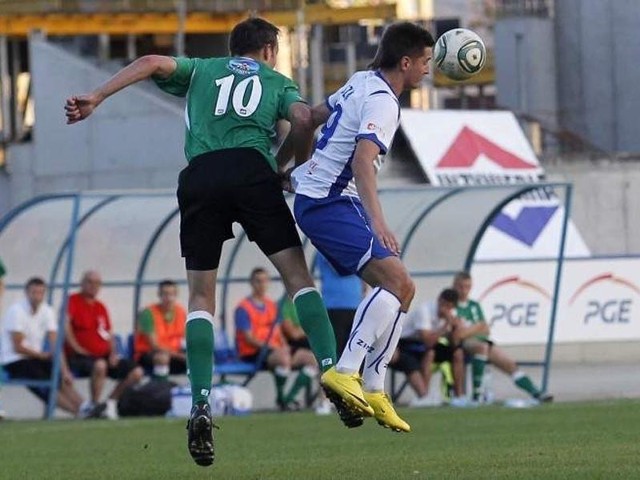 Damian Szala strzelił dla Stali dwa ładne gole.