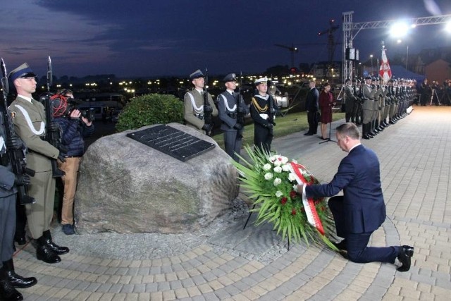 Prezydent RP Andrzej Duda podczas obchodów 79. rocznicy wybuchu II wojny światowej w Tczewie
