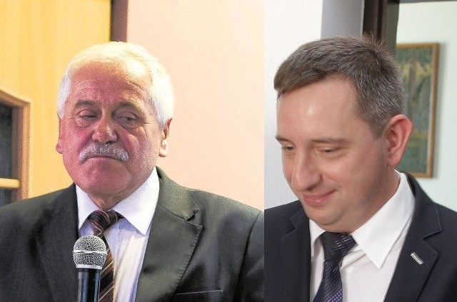 Tadeusz Karpowicz (z lewej) zarzuca burmistrzowi nieudolność. Radosław Dobrowolski (z prawej) uważa, że sołtys mu zazdrości