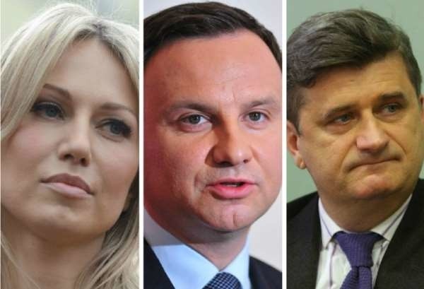 Magdalena Ogórek, Andrzej Duda, Janusz Palikot.