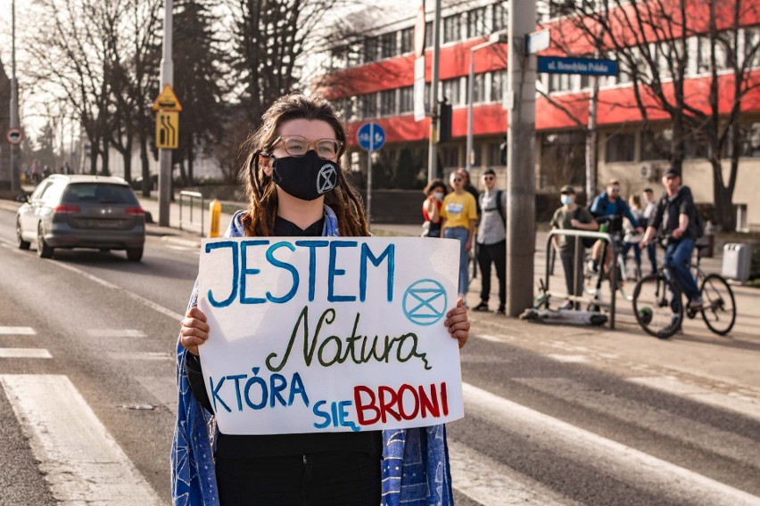 Protest ekologów we Wrocławiu.