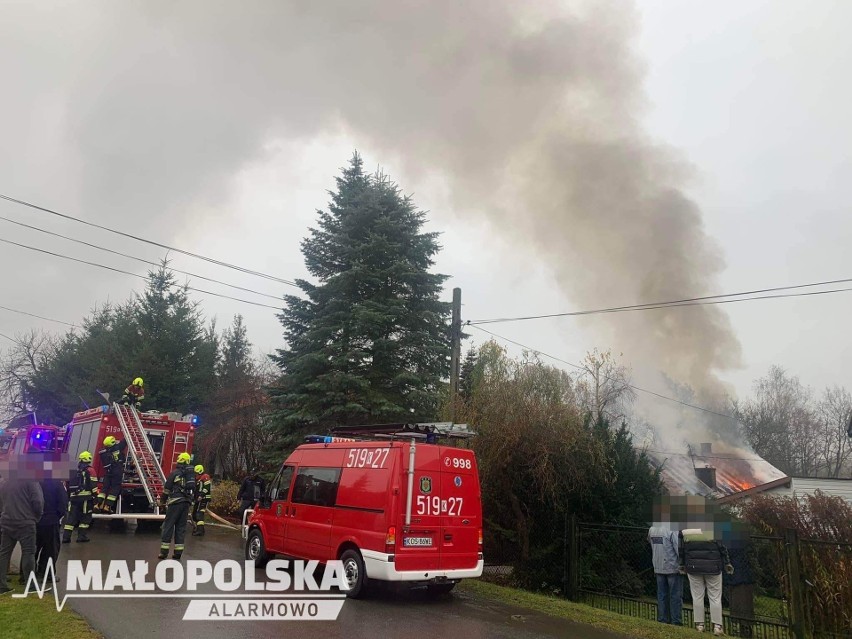 Pożar domu jednorodzinnego w Bulowicach