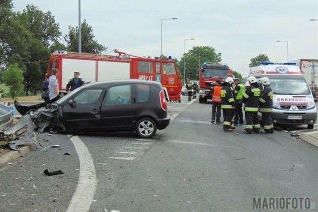 Do wypadku doszło około godz. 10 na DK 46 pod Otmuchowem.