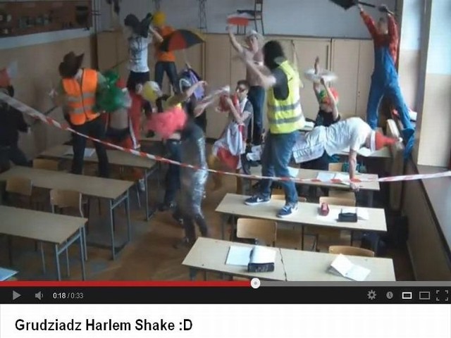 Harlem Shake w wykonaniu uczniów jednej z klas Zespołu Szkół Technicznych w Grudziądzu