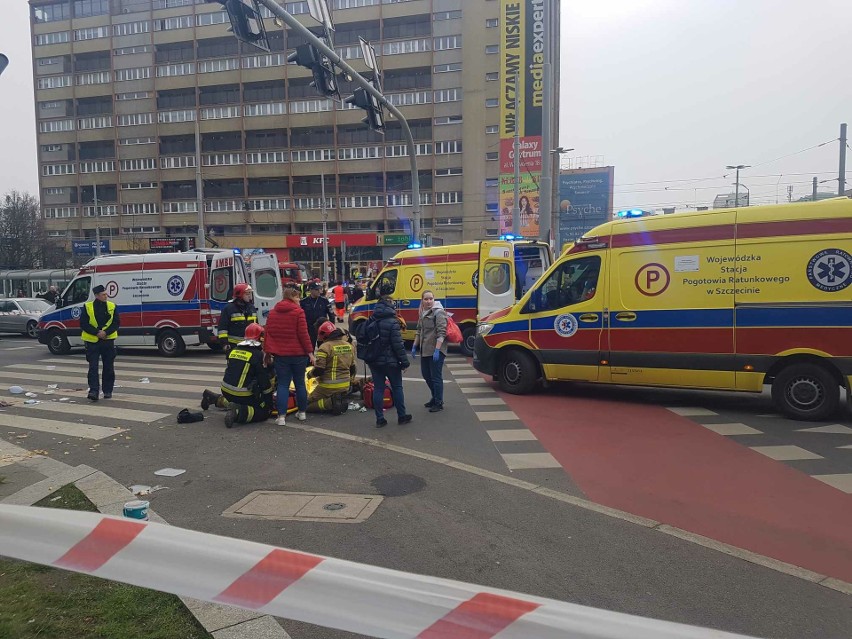 Wypadek w centrum Szczecina