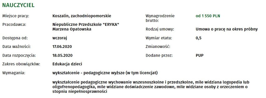 40 ofert pracy w Koszalinie i okolicach. Sprawdź zarobki, warunki! 