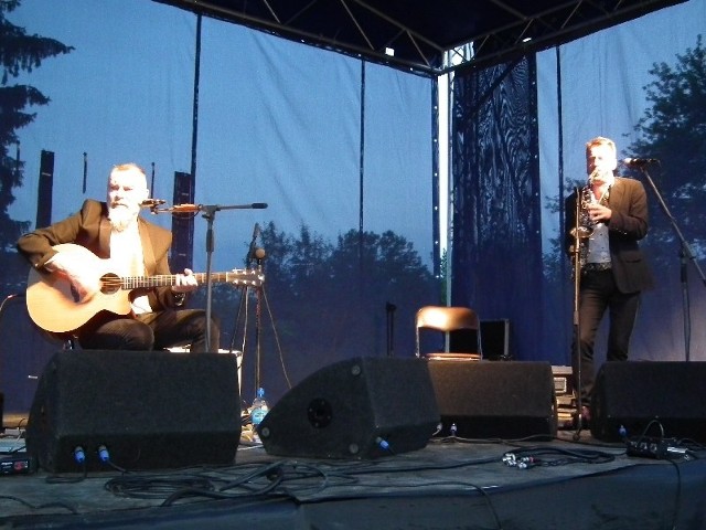 Gwiazdami muzycznym imprezy byli Wojciech Waglewski (z lewej) i Mateusz  Pospieszalski. 