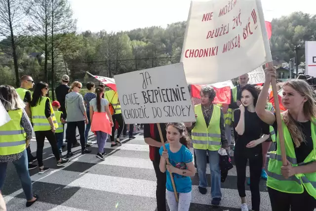 Protest mieszkańców Baryczki w gminie Niebylec.