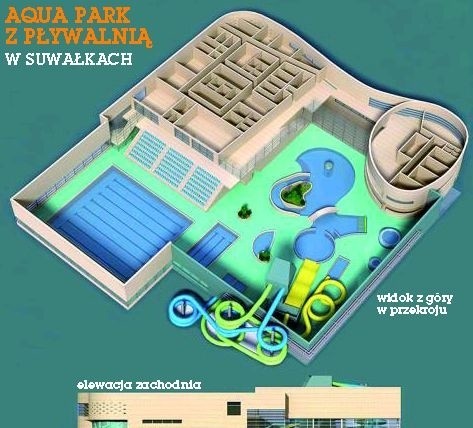 W suwalskim aqua parku będą znajdowały się zjeżdżalnie, sauny, baseny i baseniki oraz profesjonalna pływalnia