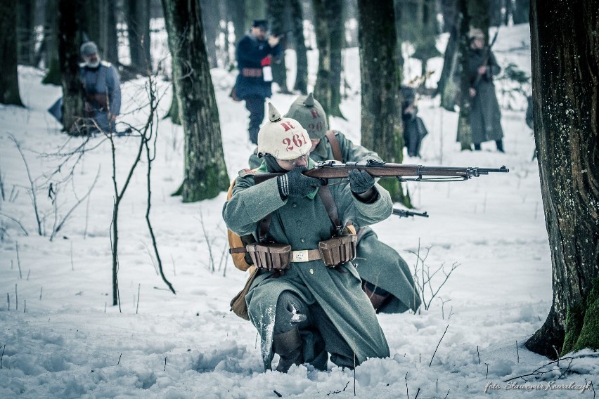 Zimowa bitwa na Mazurach 2019. 100 rekonstruktorów z Polski, Litwy, Niemiec, Rosji i Białorusi w inscenizacji walk z 1915 r. 