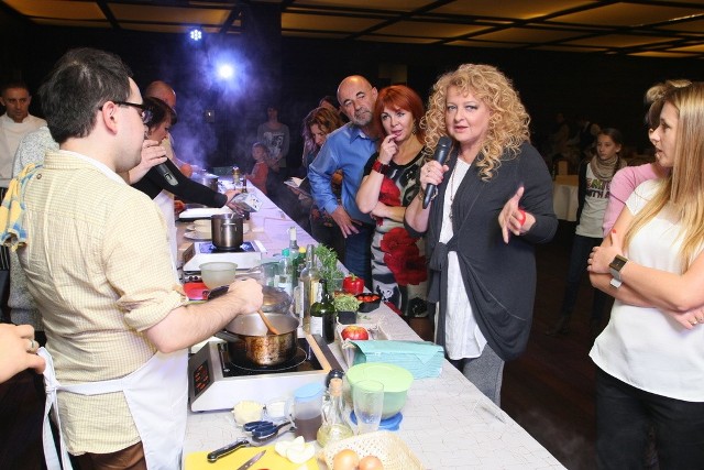 Magda Gessler udzielała rad uczestnikom kulinarnego konkursu