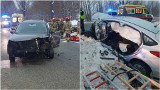 Groźny wypadek na DK 94 w Jadownikach między Brzeskiem a Tarnowem. Strażacy ewakuowali ranną osobę z rozbitego pojazdu