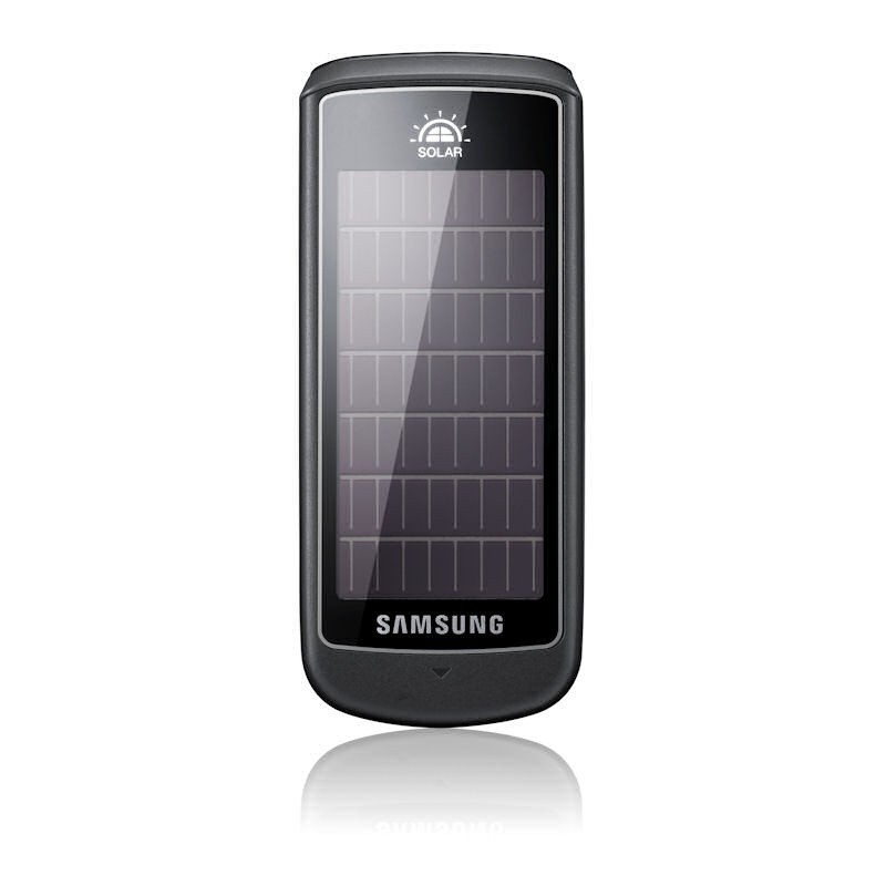 Samsung E1107 zasilany energią słoneczną