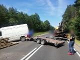 Wypadek na DK11 w okolicach Grzybnicy [ZDJĘCIA]