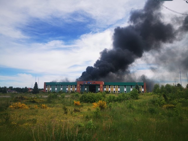 Pożar w Starych Bielicach pod Koszalinem