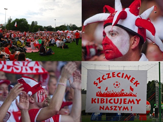 Tak kibicowali mieszkańcy szczecinka podczas meczu Polski z Grecją.