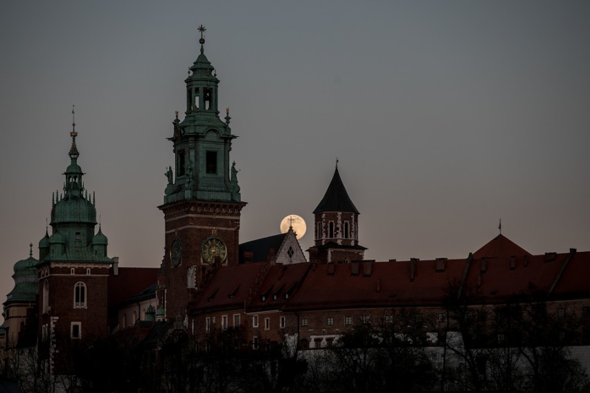 Różowy księżyc na krakowskim niebie. Zobacz to niezwykłe zjawisko [ZDJĘCIA]