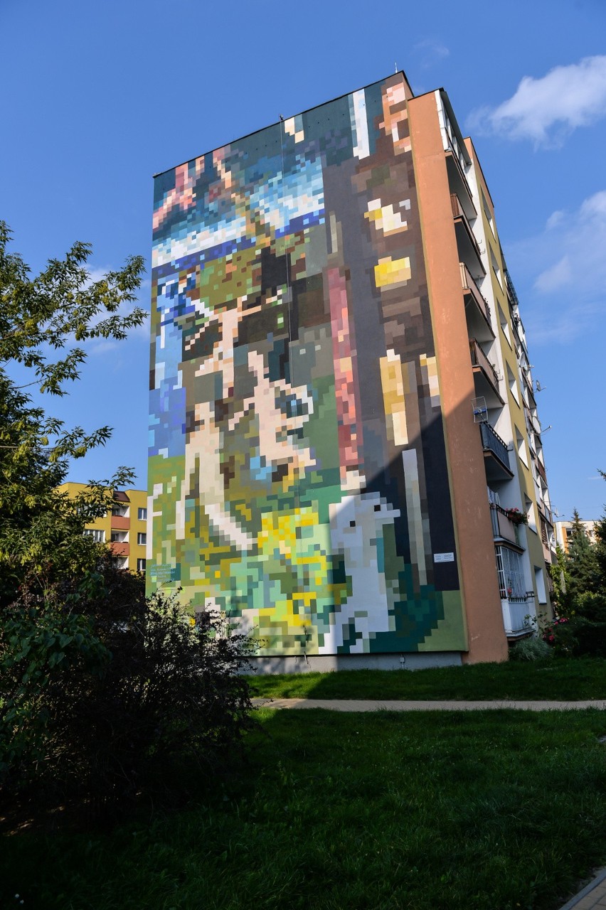 Mural "Sąd ostateczny - żywy w pikselach"