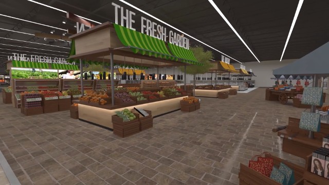 Wizualizacja jak będzie wyglądał supermarket przyszłości - zrzut z wideo