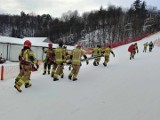 W Bałtowie strażacy ćwiczyli na wypadek awarii wyciągu