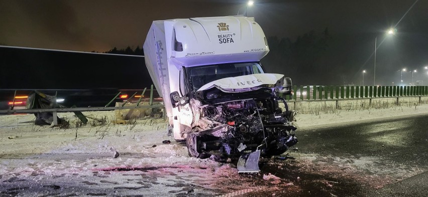Wypadek na trasie S3 w Polkowicach