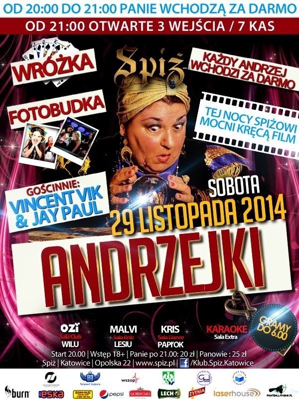 Andrzejki 2014: Imprezy andrzejkowe w Katowicach, Chorzowie, Jaworznie i Rudzie Śląskiej
