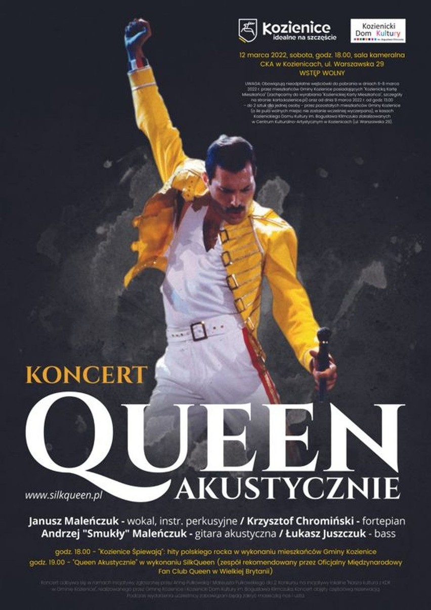 Koncert „Kozienice Śpiewają” - hity polskiego rocka i przeboje zespołu Queen już w sobotę. Zagra zespół SilkQueen. Posłuchaj