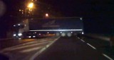 Niebezpieczny manewr kierowcy ciężarówki w Zielonej Górze (wideo Internauty)