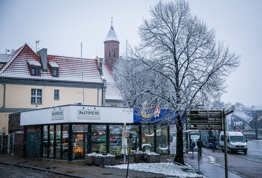 Śnieg w Gdańsku.