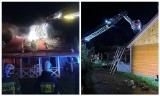 Kosaki. Nocny pożar domu jednorodzinnego gasiło siedem zastępów straży (zdjęcia)