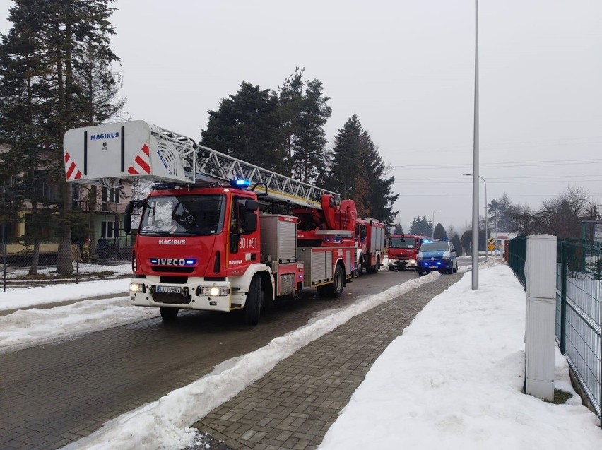 Poranny pożar kotłowni na ulicy Morelowej w Lublinie