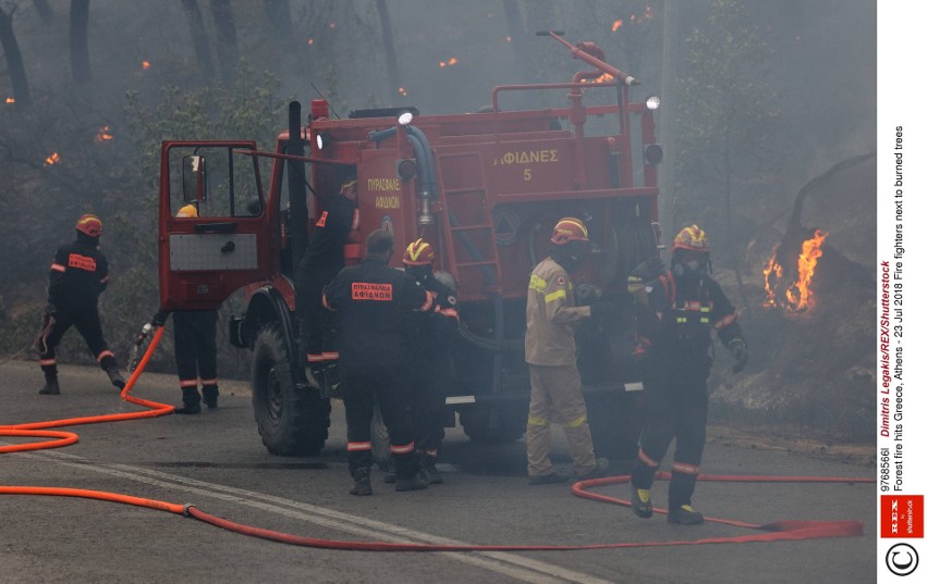 Pożary lasów w Grecji