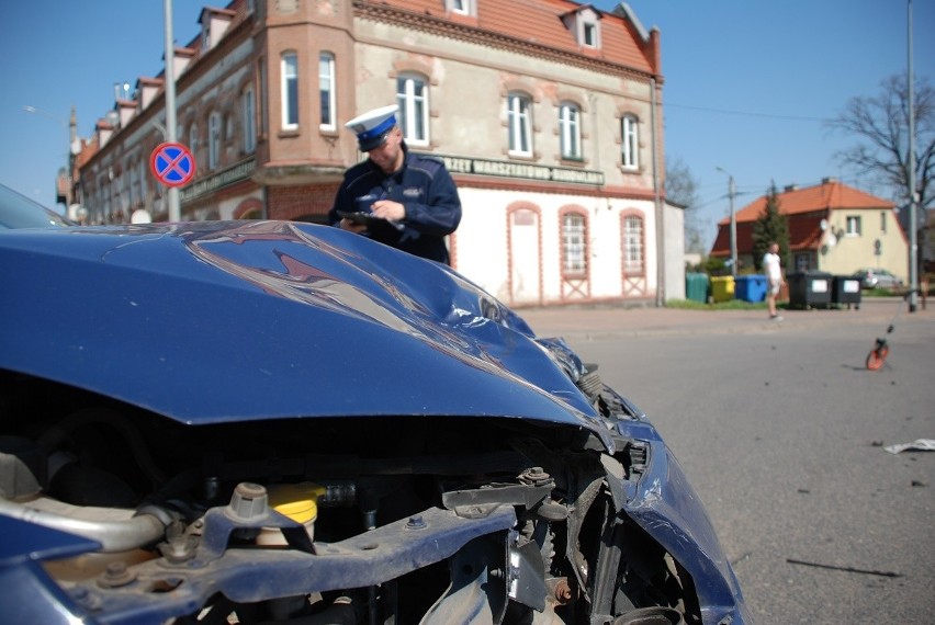 Motocyklista został odwieziony do szpitala w Gdańsku.