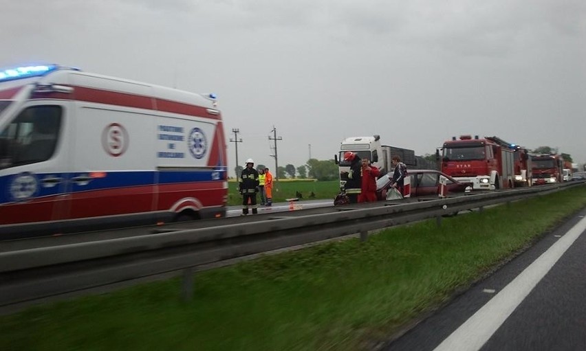 Wypadek na autostradzie A4. Droga w kierunku Wrocławia była zablokowana [FOTO]