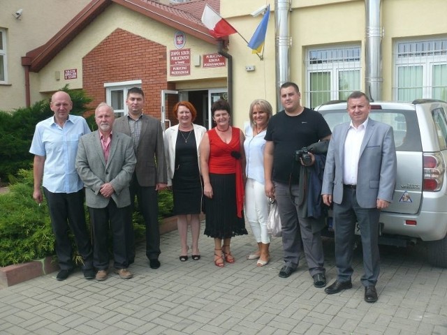 Goście z Korca odwiedzili między innymi szkołę w Szewnie.