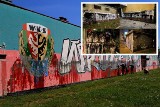 Kibice Widzewa Łódź zniszczyli we Wrocławiu murale Śląska [ZDJĘCIA]