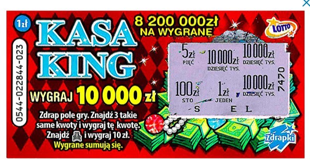W Przemyślu padła główna wygrana w Lotto w zdrapce "Kasa King". Szczęśliwiec zgarnął 10 tys. zł