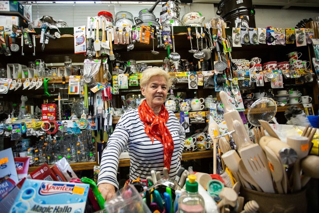 Pani Wiesława Krause prowadzi sklep w Hali Targowej od 25 lat