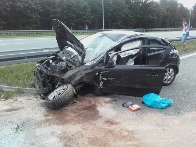 Wypadek na autostradzie A1 w Zabrzu