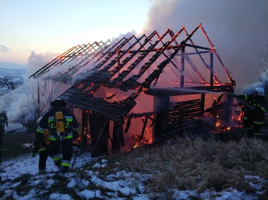 41 strażaków walczyło z pożarem w Cichawce
