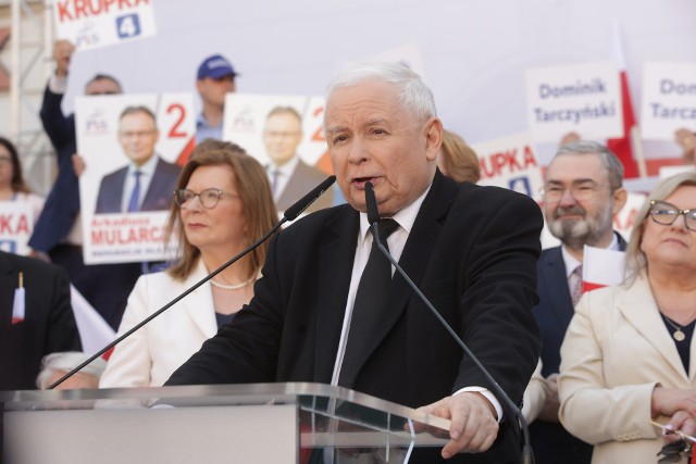 Jarosław Kaczyński na konwencji Prawa i Sprawiedliwości w Kielcach